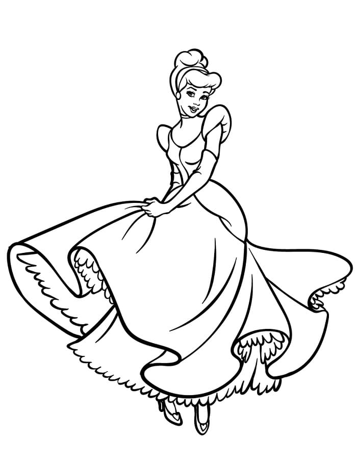Popelka Disney omalovánka