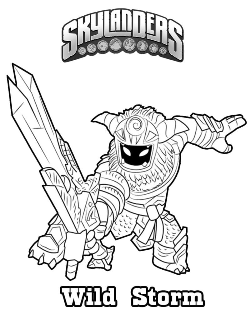 Postava Skylanders omalovánka