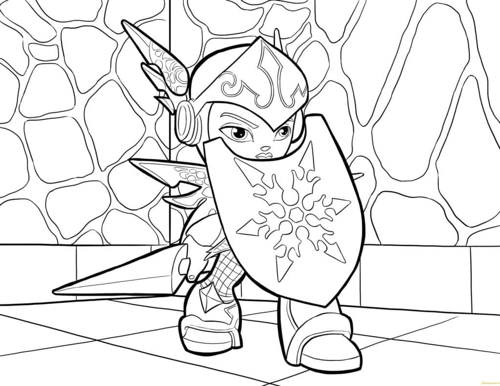 Postava ve Skylanders omalovánka