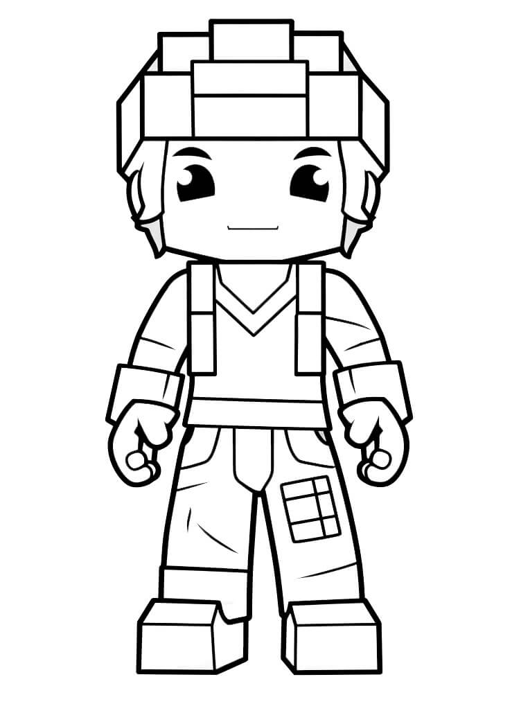 Postava z Roblox omalovánka