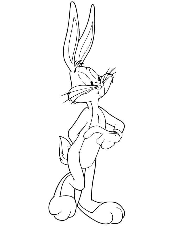 Přátelský Bugs Bunny omalovánka