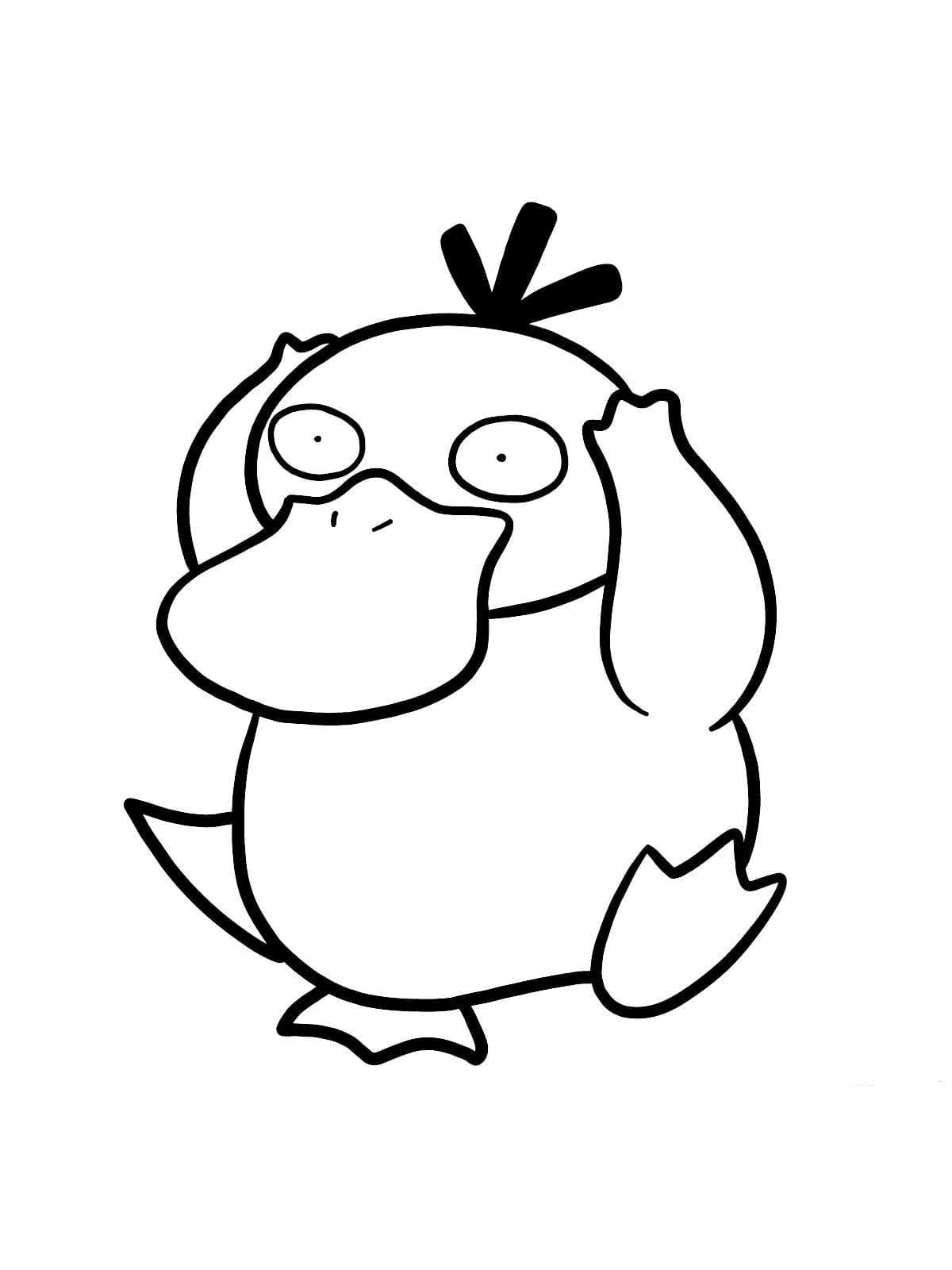 Psyduck Pokemon omalovánka