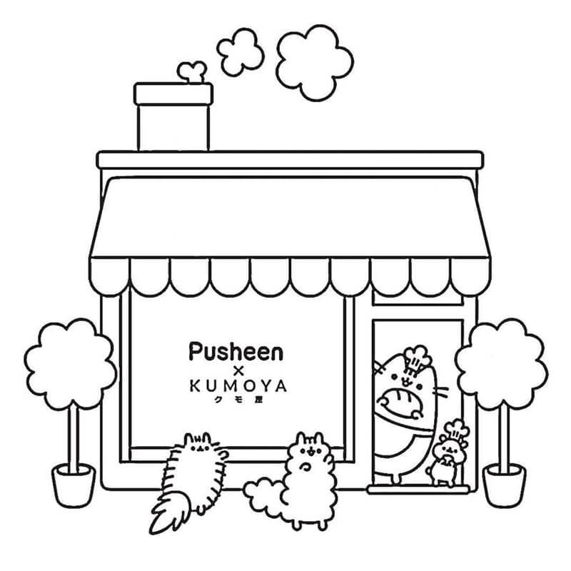 Pusheen Zdarama omalovánka