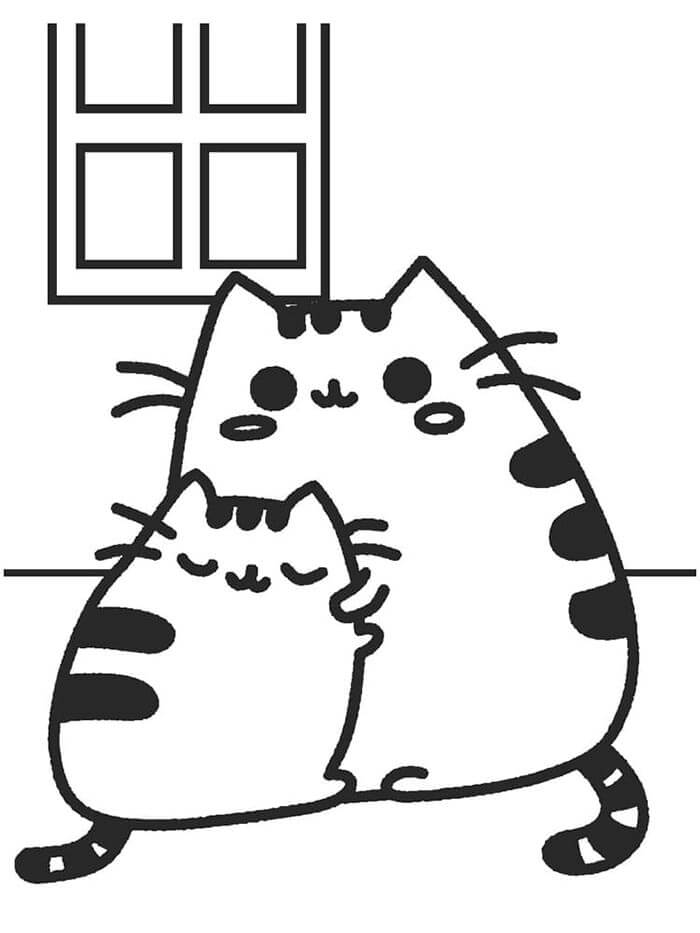 Pusheen Zdarma omalovánka