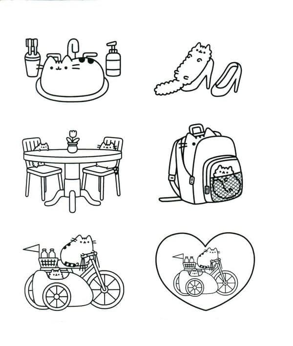 Pusheen pro 1leté Děti omalovánka