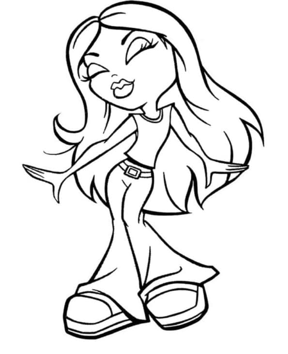 Půvabná Bratz omalovánka