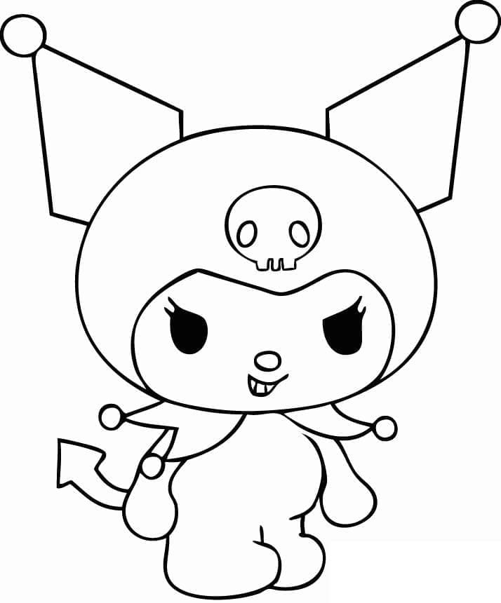 Půvabná Kuromi omalovánka