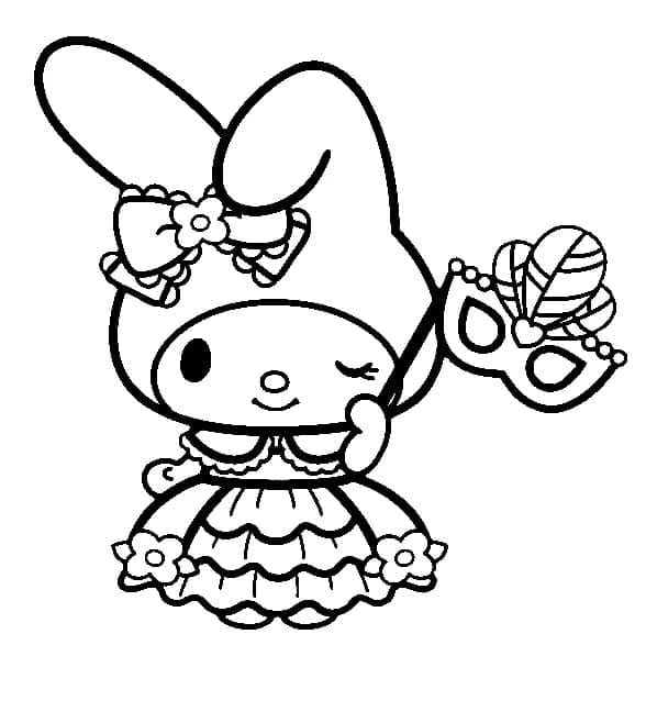 Půvabná My Melody omalovánka