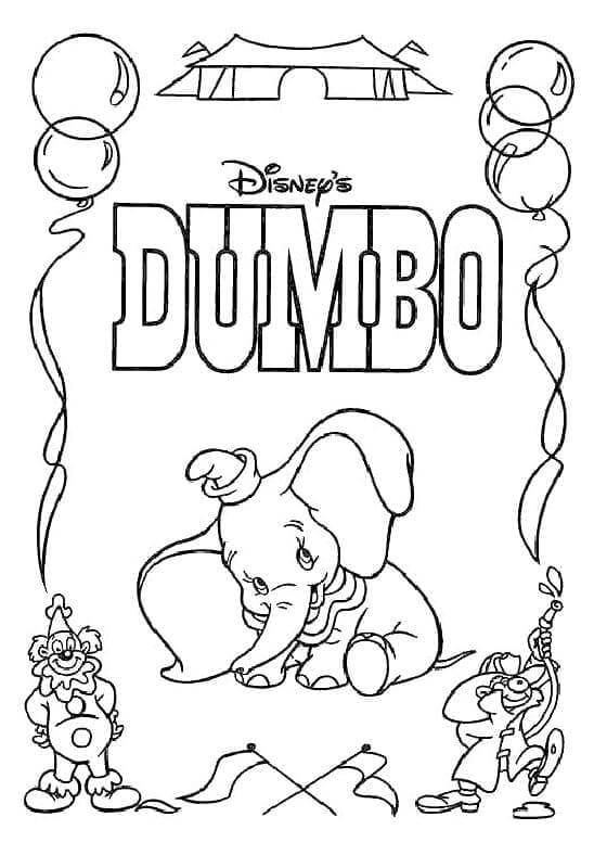 Půvabný Dumbo omalovánka