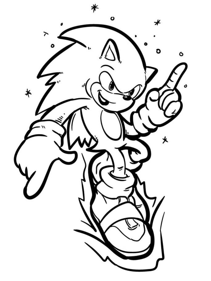 Půvabný Sonic omalovánka