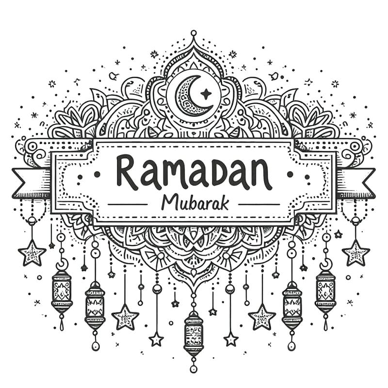 Ramadán Tisknutelný omalovánka