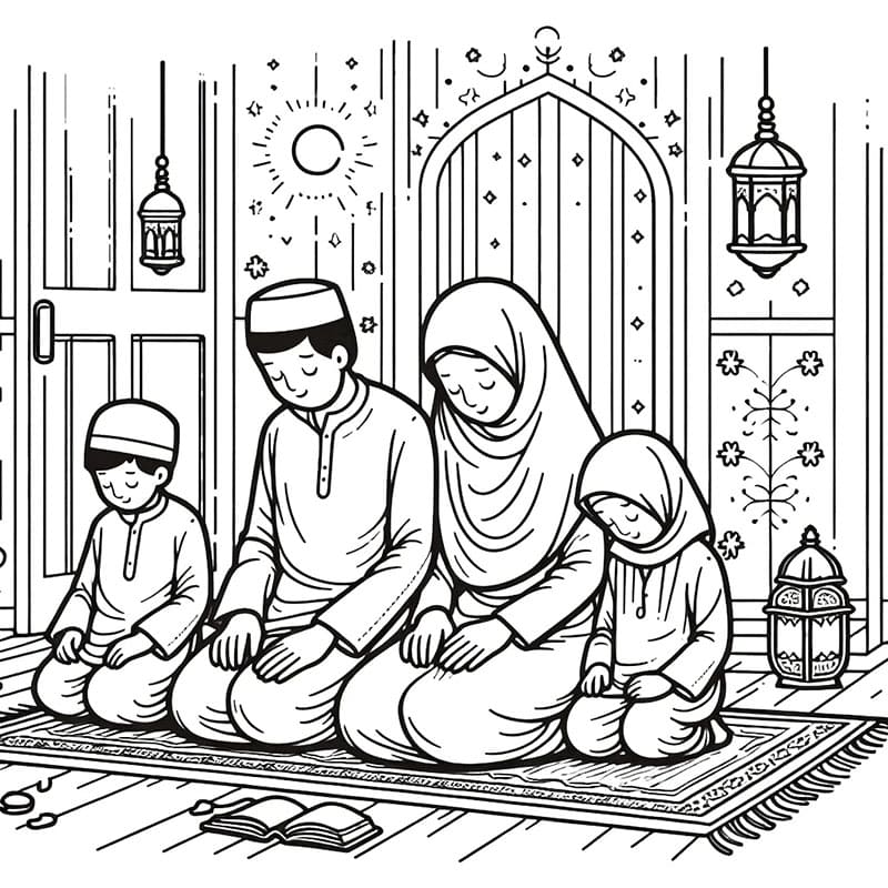 Ramadán Zdarma pro Děti omalovánka