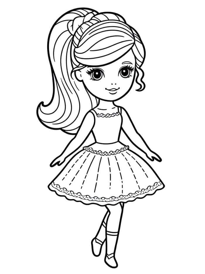 Rozkošná Barbie omalovánka