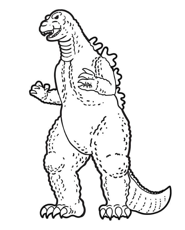 Rozkošný Godzilla omalovánka