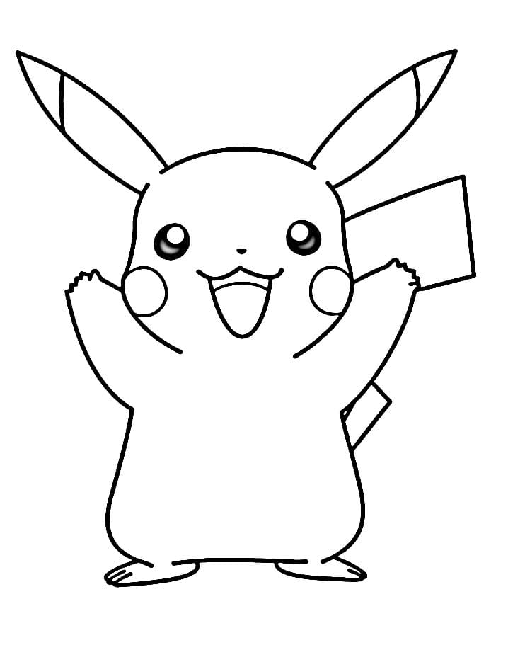 Rozkošný Pikachu omalovánka