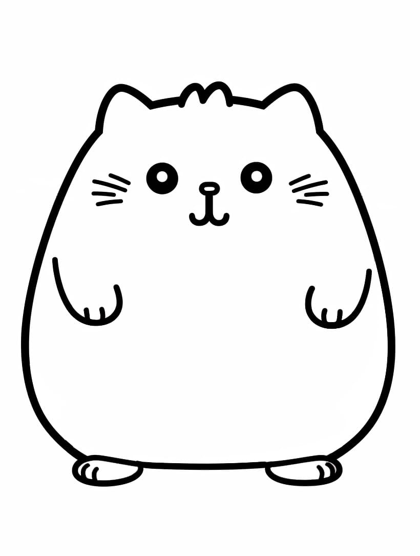 Rozkošný Pusheen omalovánka