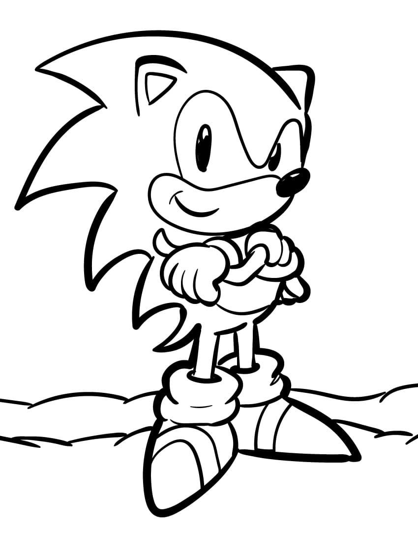 Rozkošný Sonic omalovánka