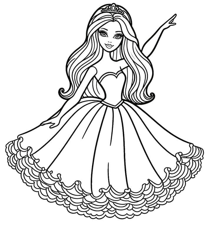 Roztomilá Barbie omalovánka