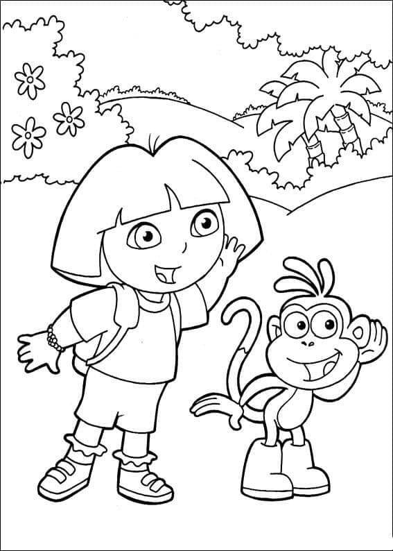 Roztomilá Dora Průzkumnice omalovánka