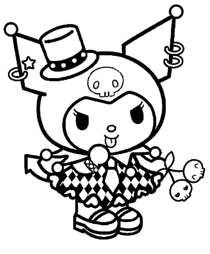 Roztomilá Kuromi omalovánka