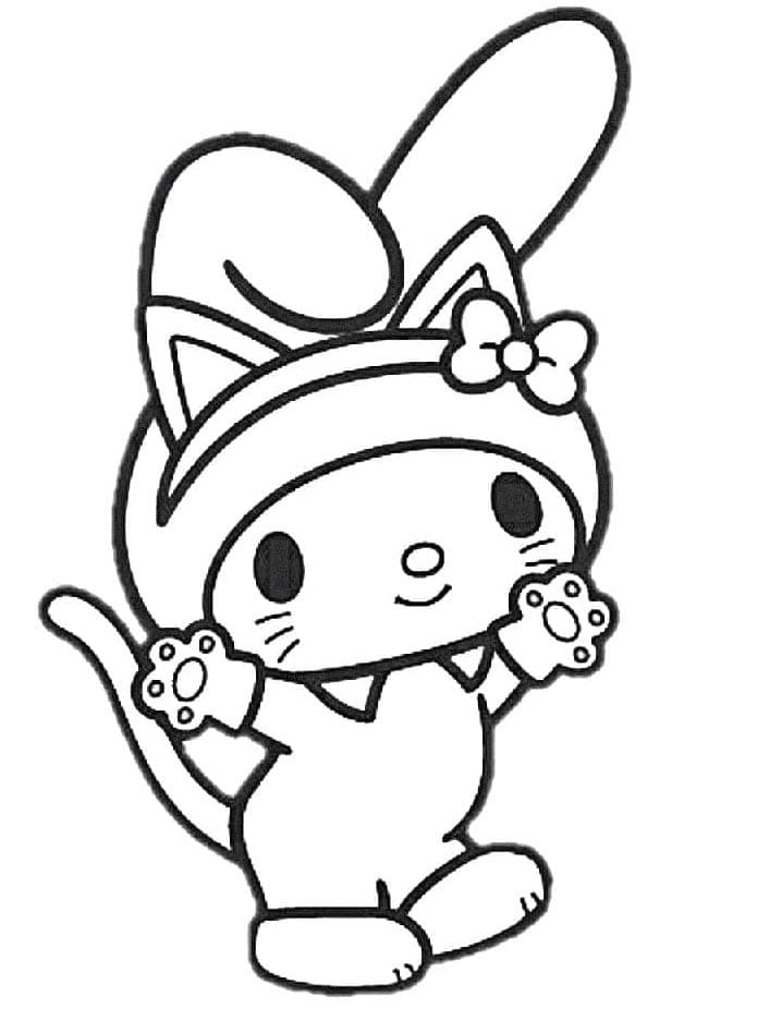 Roztomilá My Melody omalovánka