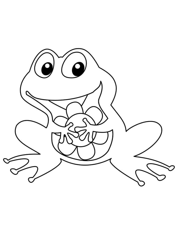 Roztomilá Žába omalovánka
