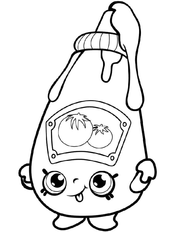 Roztomilé Shopkins omalovánka