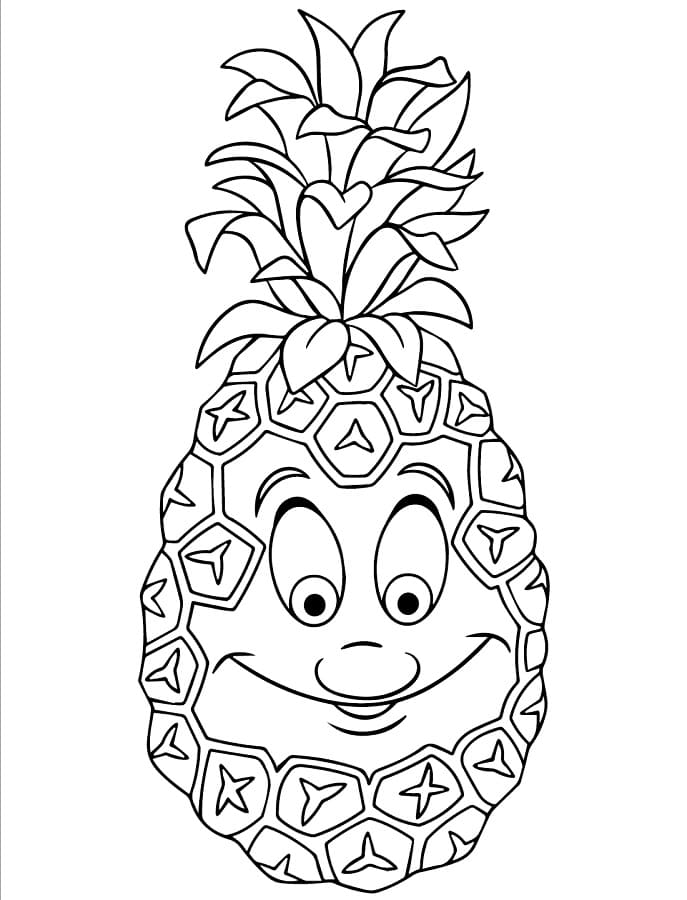 Roztomilý Ananas omalovánka