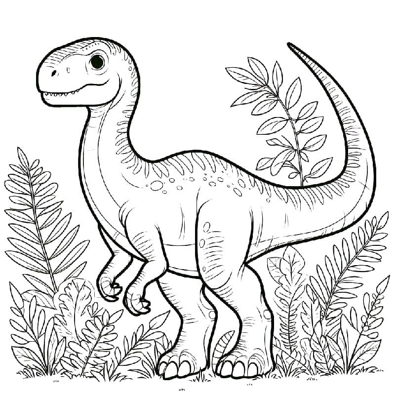 Roztomilý Dinosaurus omalovánka