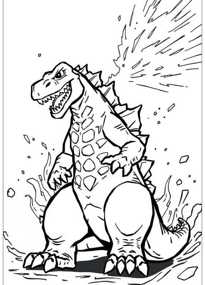 Omalovánky Godzilla