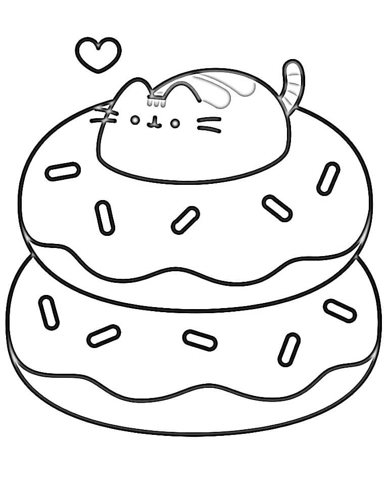 Roztomilý Pusheen omalovánka