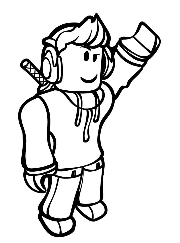 Roztomilý Roblox omalovánka
