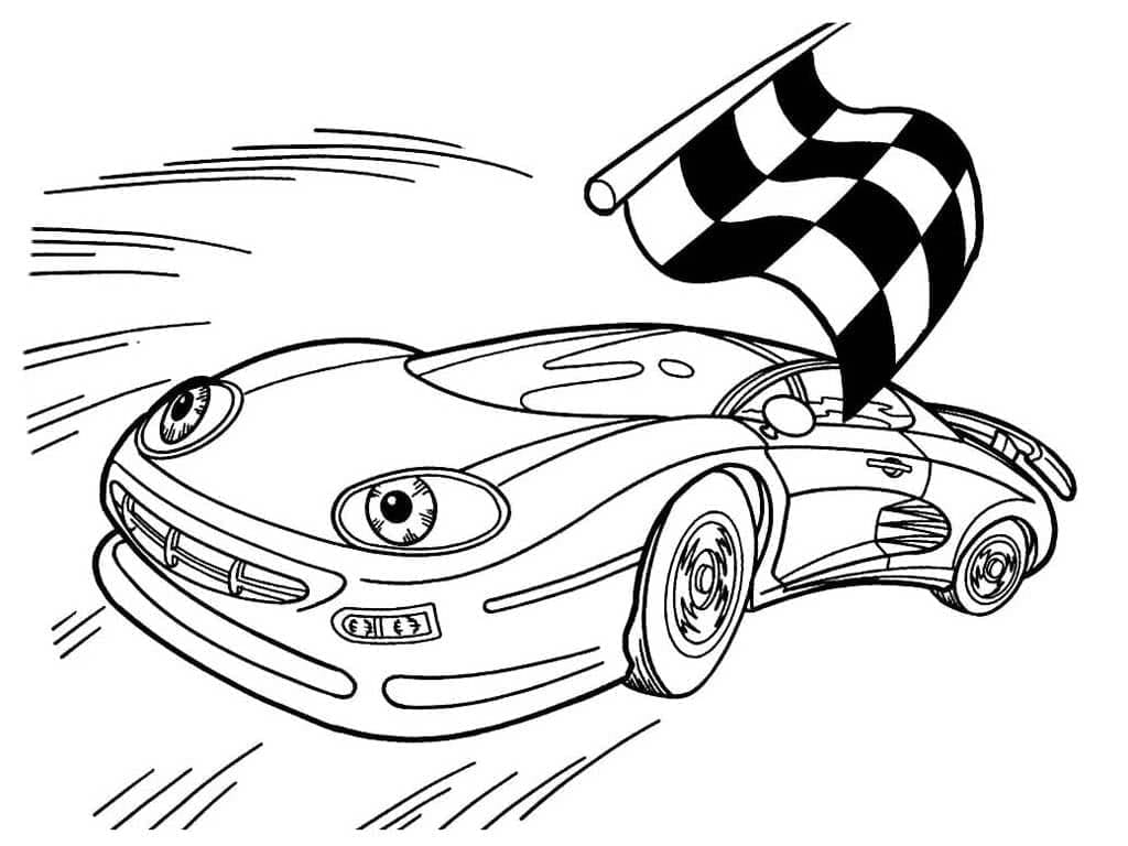 Rychlé Závodní Auto omalovánka