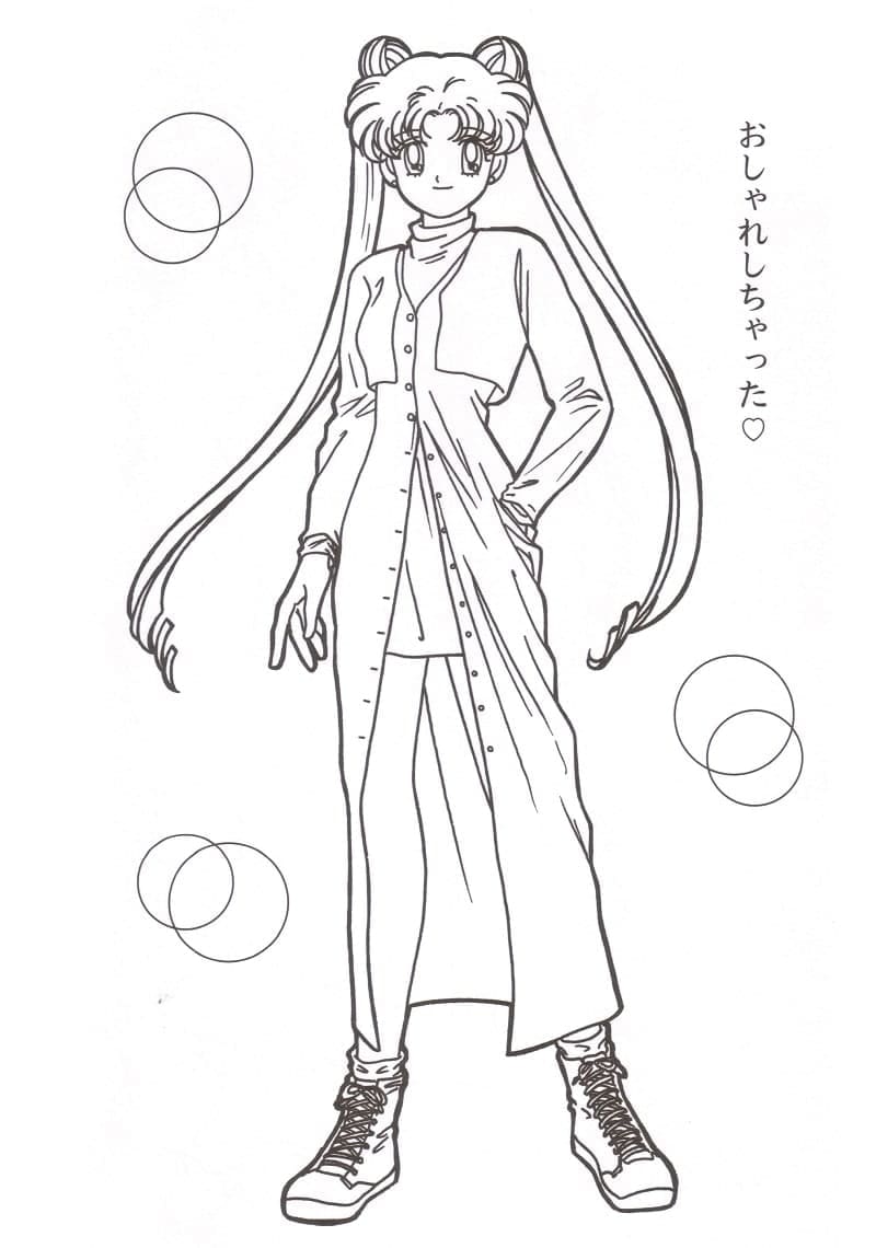 Sailor Moon Tisknutelná Zdarma omalovánka