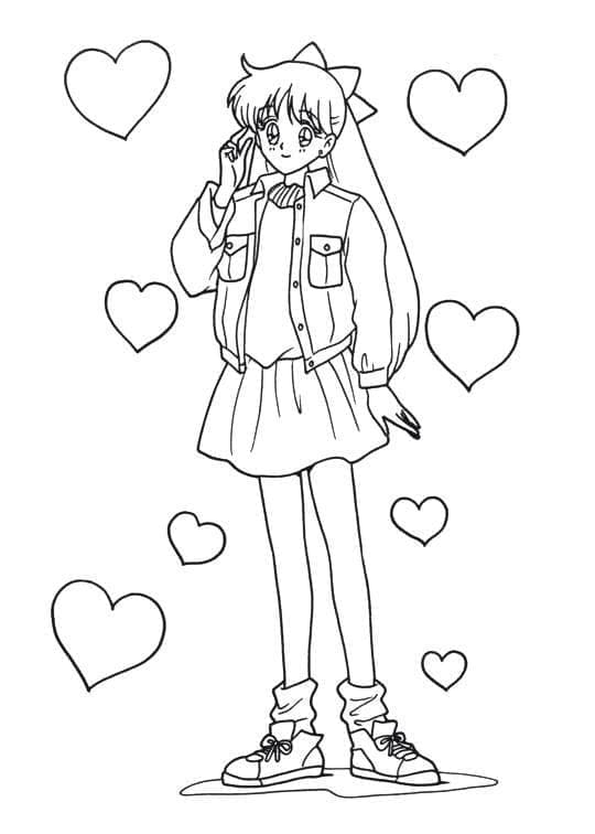 Sailor Moon pro 5leté Děti omalovánka