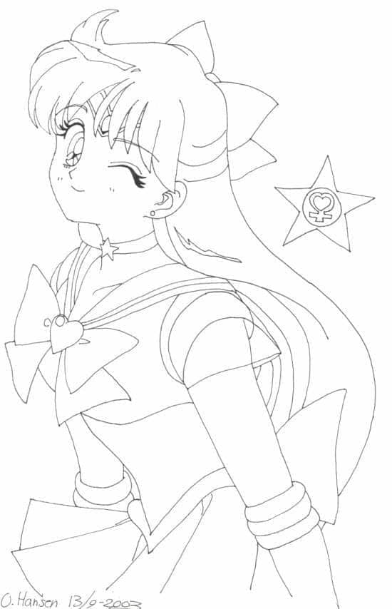 Sailor Moon pro 6leté Děti omalovánka