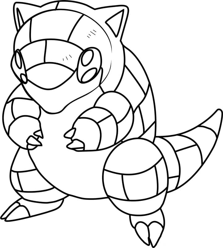 Sandshrew Pokemon omalovánka