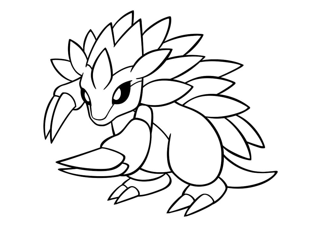 Sandslash Pokemon omalovánka