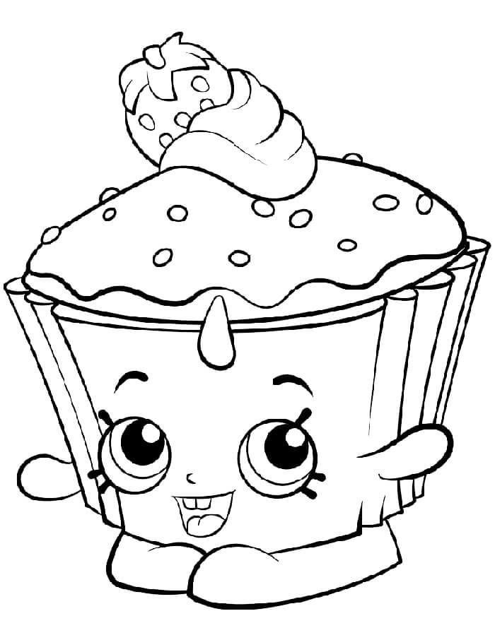 Shopkins pro 3leté Děti omalovánka
