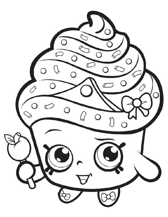 Shopkins pro 4leté Děti omalovánka