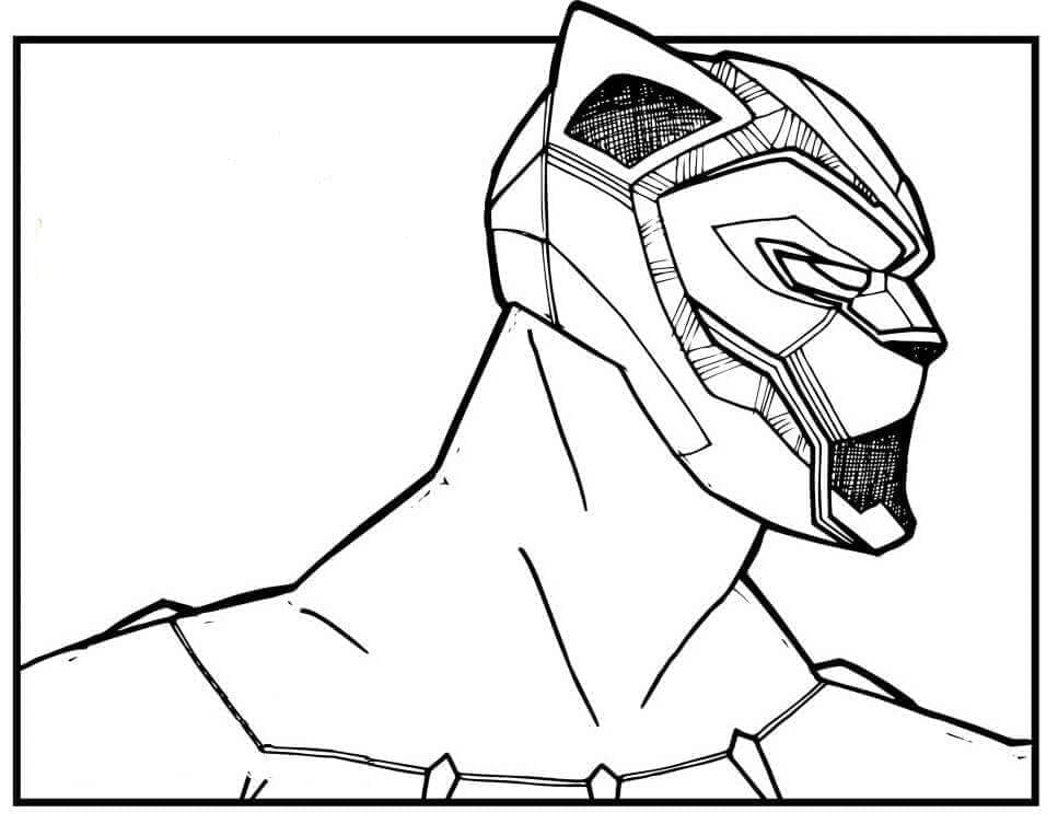 Silný Black Panther omalovánka