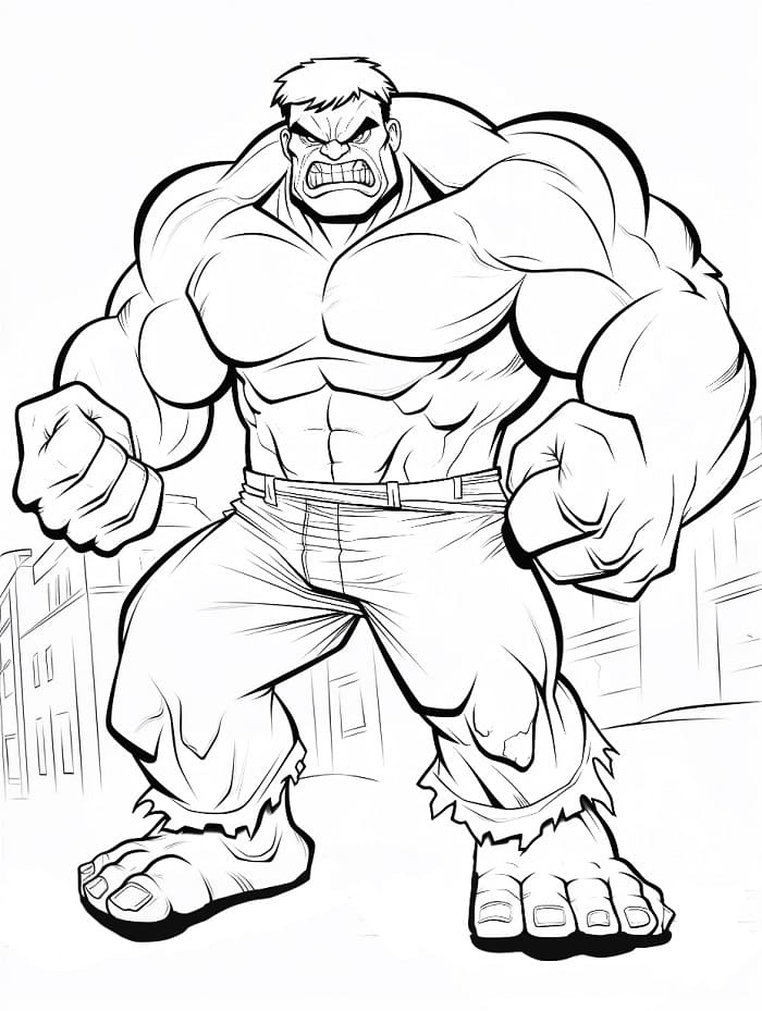 Silný Hulk omalovánka