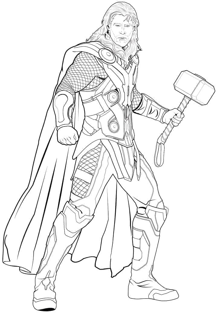 Silný Thor omalovánka