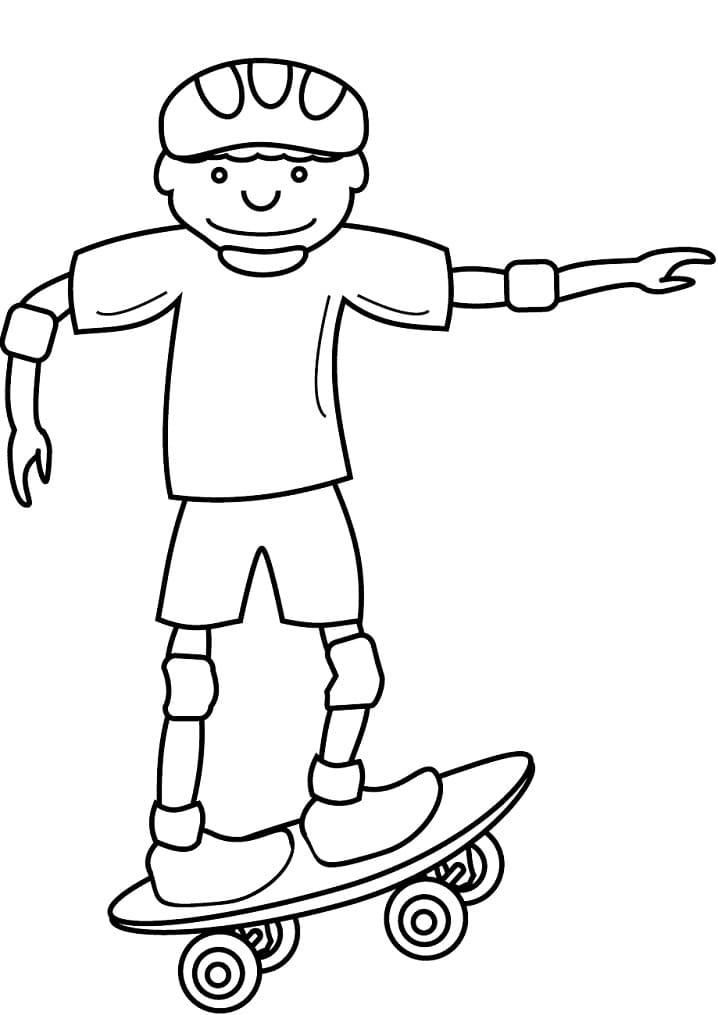 Skateboarding (1) omalovánka