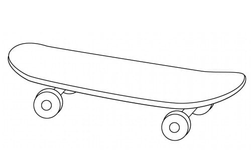 Skateboarding (13) omalovánka