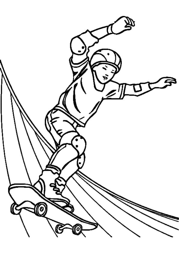 Skateboarding (16) omalovánka