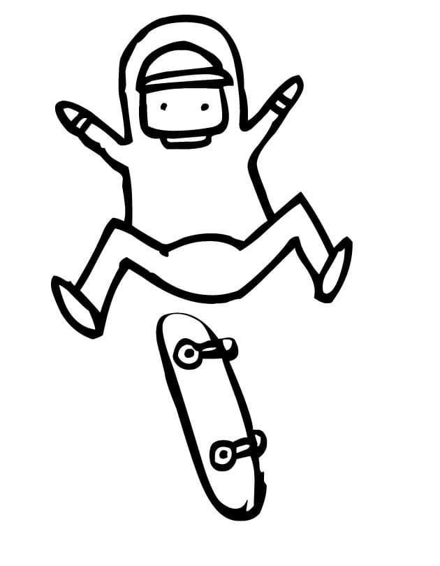 Skateboarding (18) omalovánka