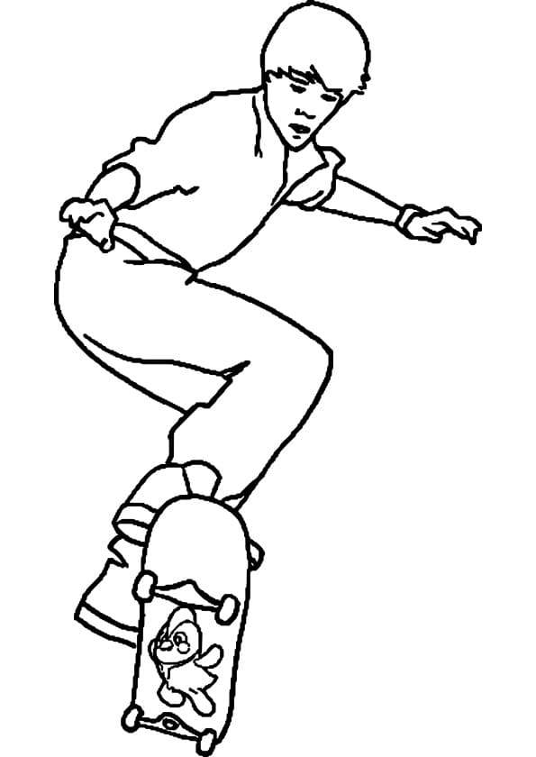 Skateboarding (20) omalovánka