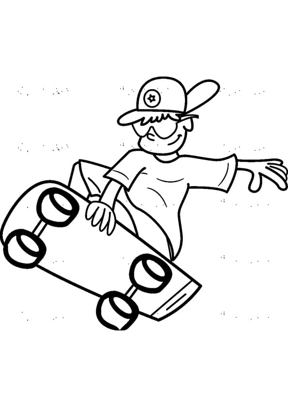Skateboarding (21) omalovánka