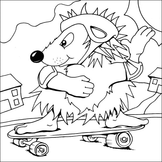 Skateboarding (23) omalovánka